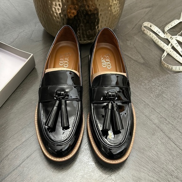 Franco Sarto Carolynn Tassel Loafer Black Patent (WIDE) - Picture 5 of 14